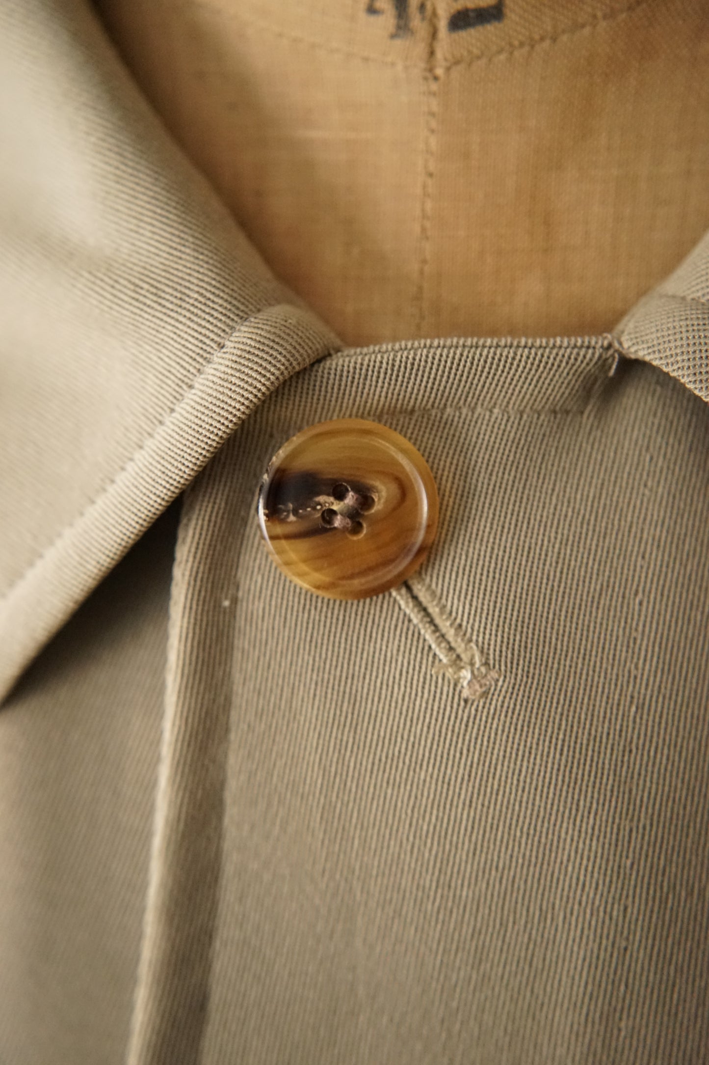 1990s Hermès "Super100s” Tropical Wool Gabardine Belted Coat