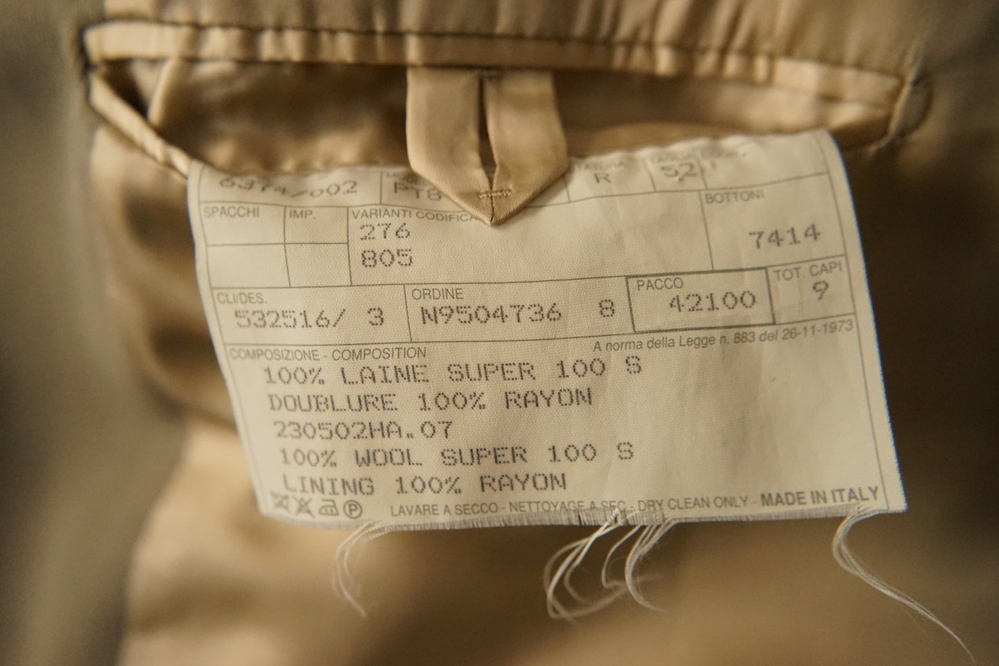 1990s Hermès "Super100s” Tropical Wool Gabardine Belted Coat