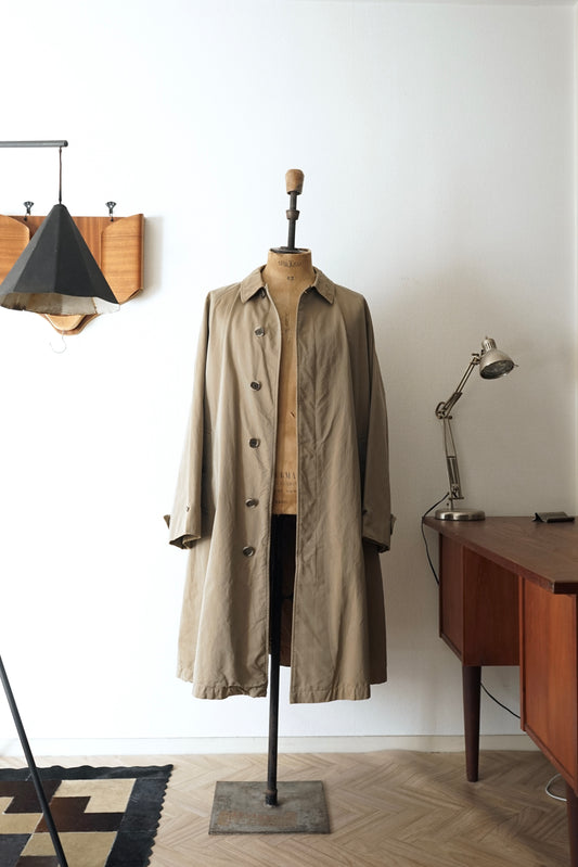 Early 1960s Burberry "Olive 玉蟲” Cotton100% Balmacaan Coat 一枚袖