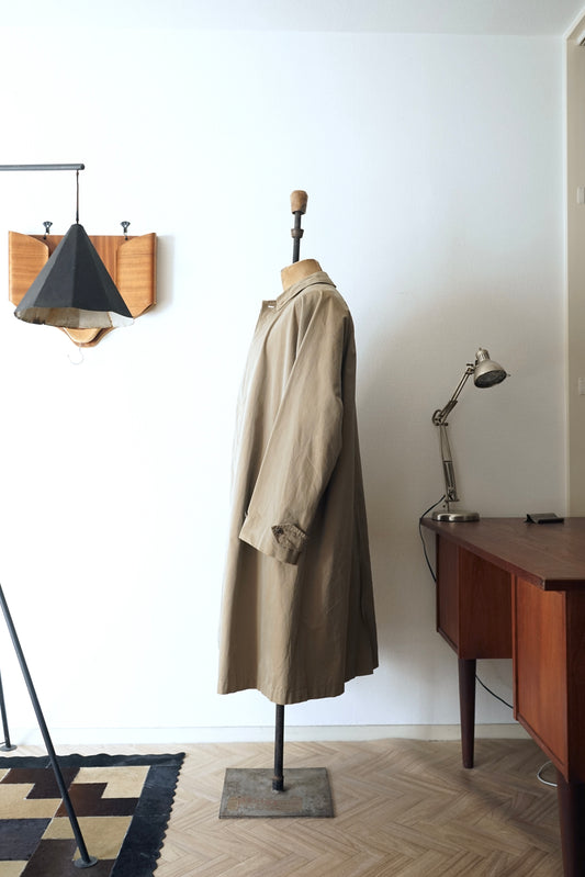 Early 1960s Burberry "Olive 玉蟲” Cotton100% Balmacaan Coat 一枚袖