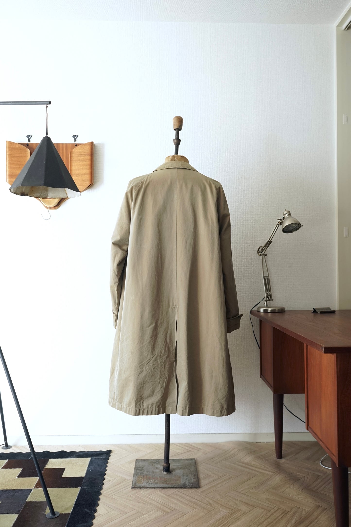 Early 1960s Burberry "Olive 玉蟲” Cotton100% Balmacaan Coat 一枚袖