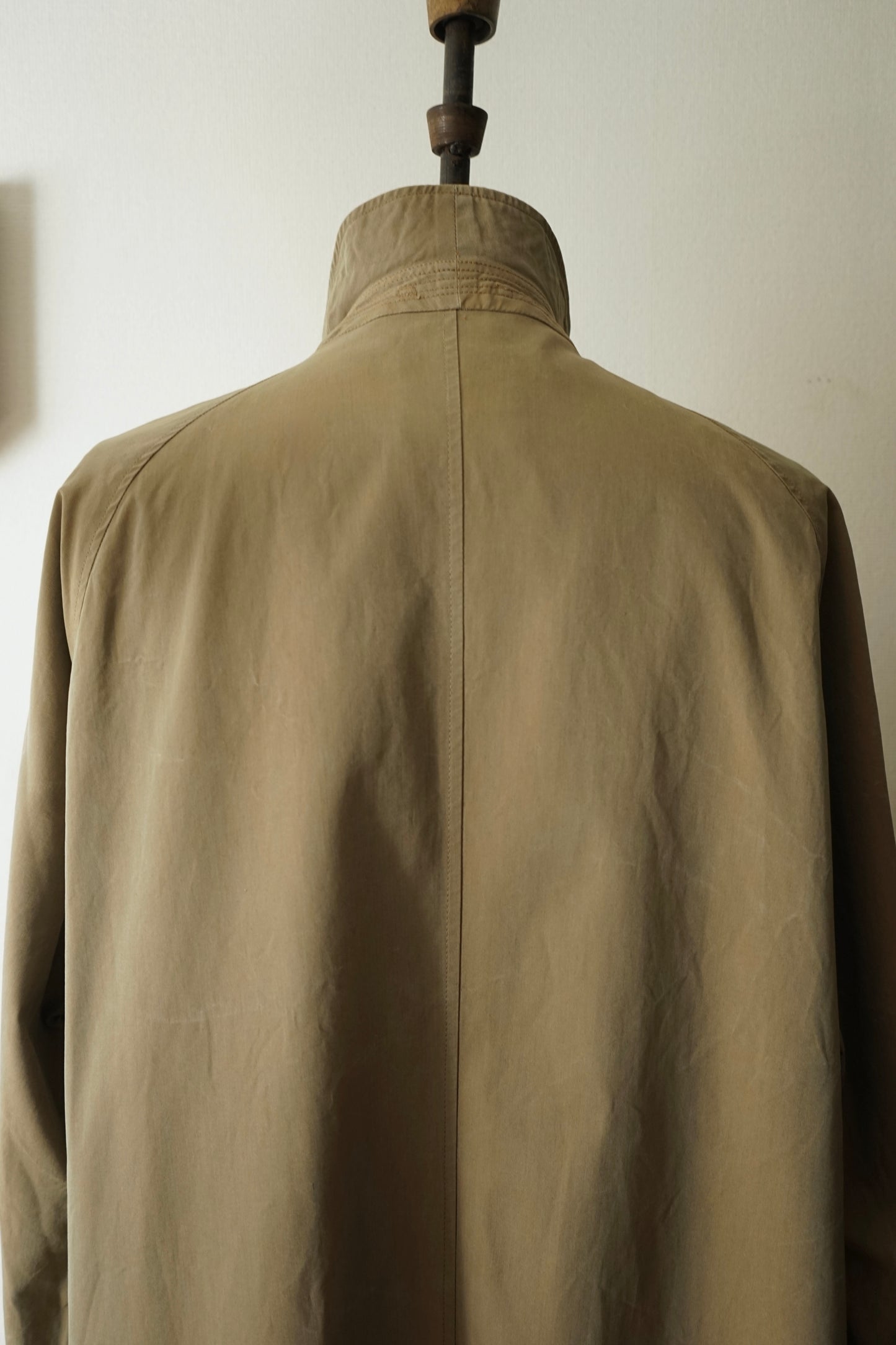 Early 1960s Burberry "Olive 玉蟲” Cotton100% Balmacaan Coat 一枚袖