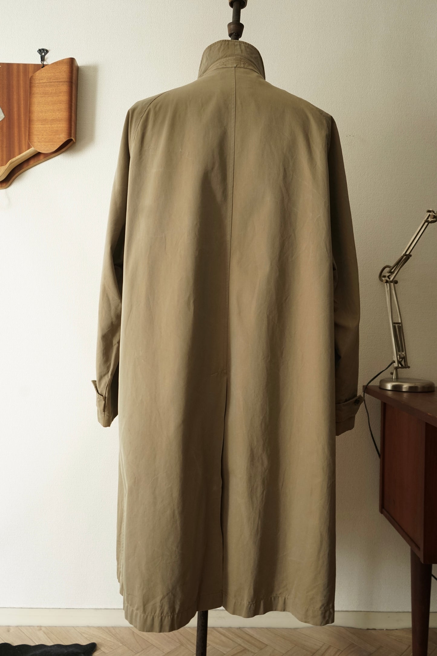 Early 1960s Burberry "Olive 玉蟲” Cotton100% Balmacaan Coat 一枚袖
