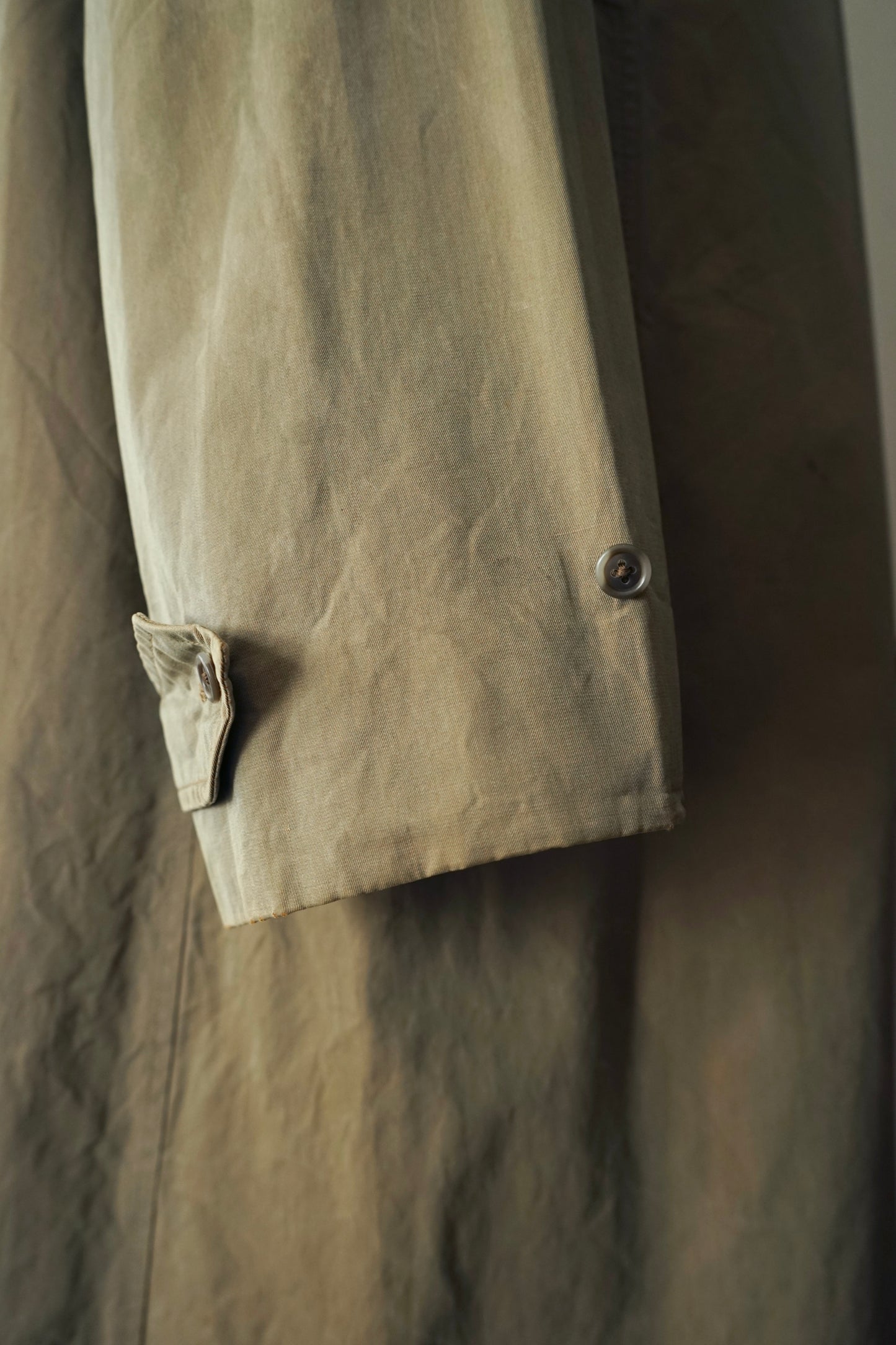 Early 1960s Burberry "Olive 玉蟲” Cotton100% Balmacaan Coat 一枚袖