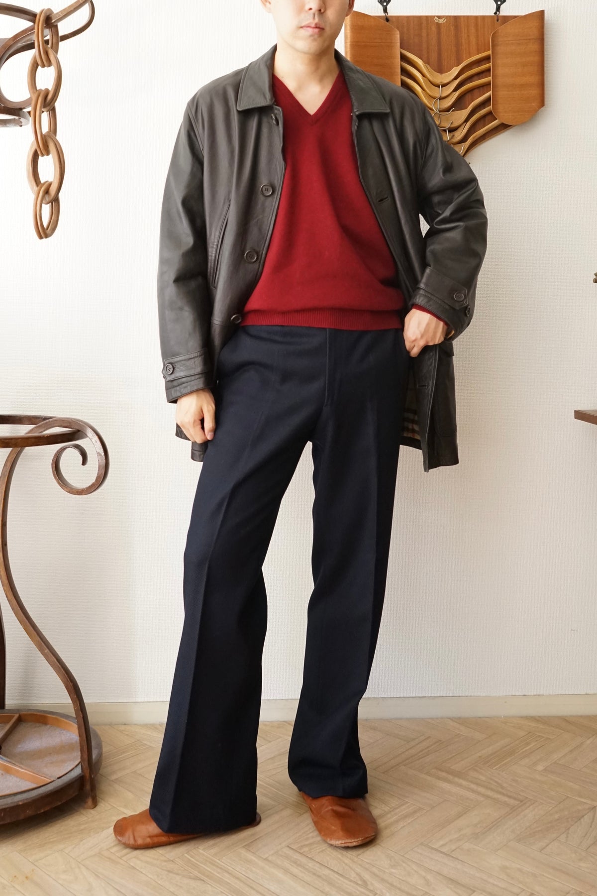 1980s Burberry Spain "Very Smooth" Leather Coverall