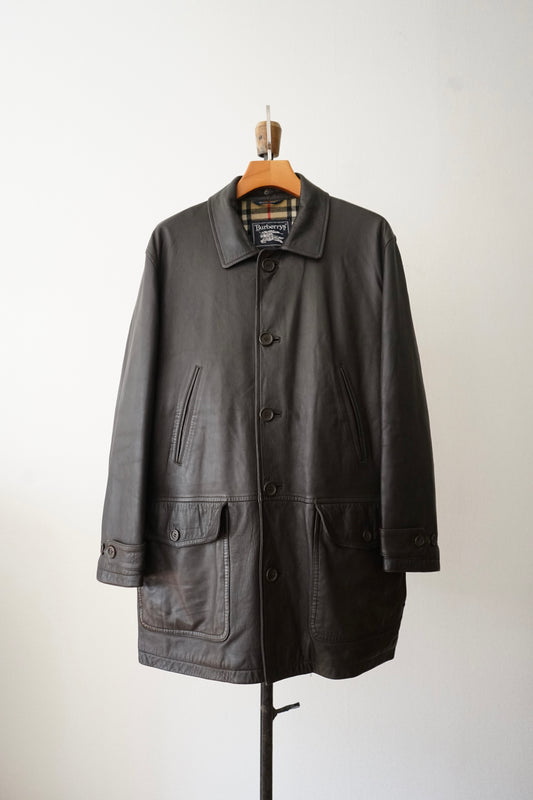 1980s Burberry Spain "Very Smooth" Leather Coverall