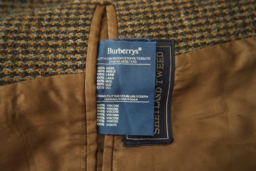 1980s Burberry "Shetland Tweed" Balmacaan Coat
