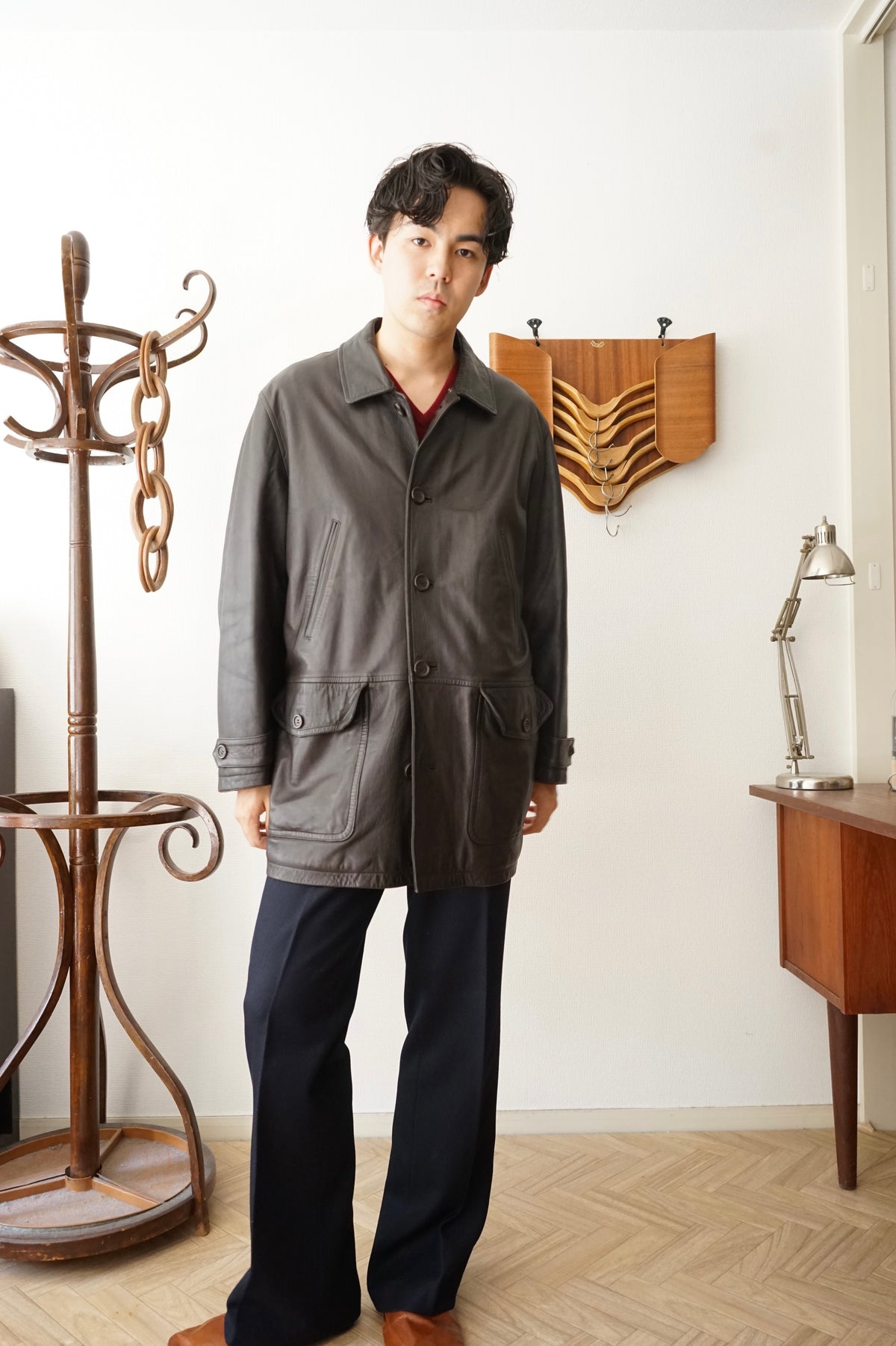 1980s Burberry Spain "Very Smooth" Leather Coverall
